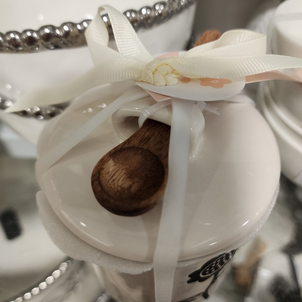 Rae Dunn Flowered "SALT" Cellar - Picture 2 of 2